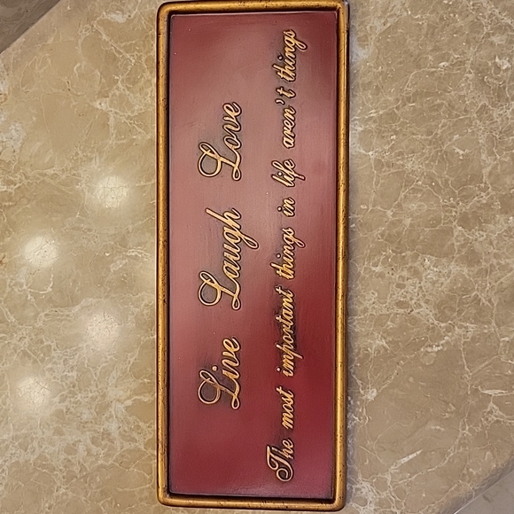 SteinMart Inspirational Wooden Plaque..Live...Laugh...Love... - Picture 2 of 16